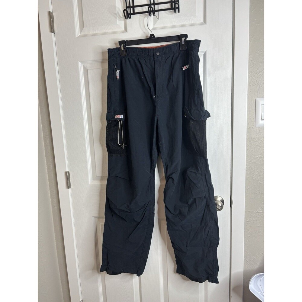 Large Utility Cargo Pants Black Y2K Gorpcore Techwear Nylon Cotton